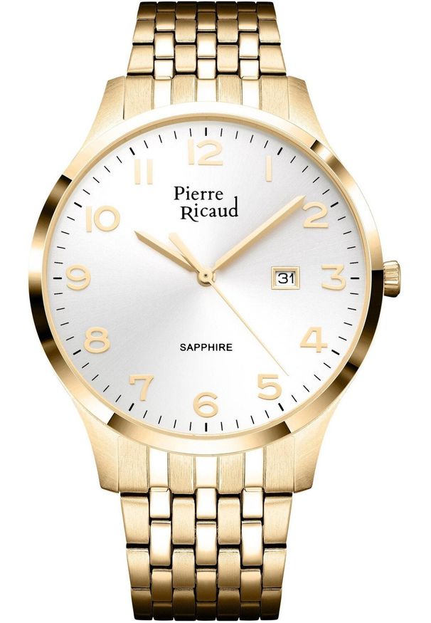 Zegarek Pierre Ricaud Zegarek męski Pierre Ricaud P60056.1123Q złoty. Kolor: złoty