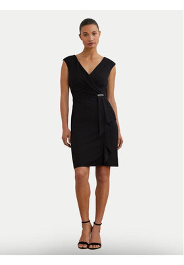 Lauren Ralph Lauren - LAUREN RALPH LAUREN Sukienka koktajlowa 253906356002 Czarny Regular Fit. Kolor: czarny. Materiał: syntetyk. Styl: wizytowy