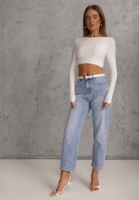 Renee - Niebieskie Jeansy Mom Fit High Waist Ankle Length Nikathe. Stan: podwyższony. Kolor: niebieski #5