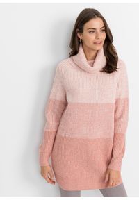 bonprix - Sweter z golfem, w cieniowanym kolorze. Typ kołnierza: golf. Kolor: biały #1