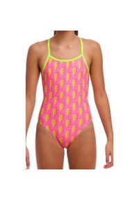 FUNKITA - Strój do pływania dziewczęcy Funkita Stunner - Single Strap. Kolor: różowy