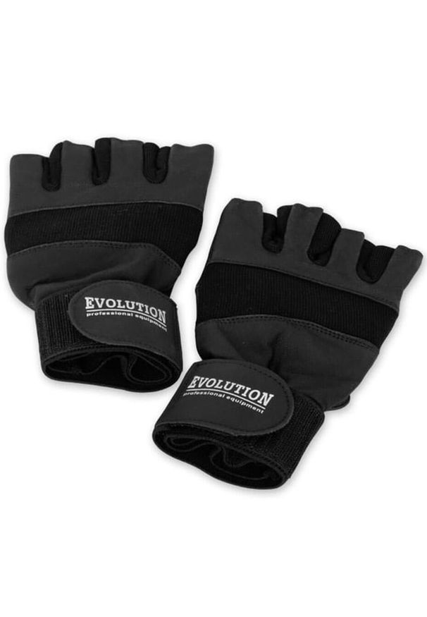 EVOLUTION PROFESSIONAL EQUIPMENT - Rękawice fitness Evolution Professional Equipment ze skóry naturalnej Standard. Kolor: czarny. Materiał: skóra. Sport: fitness
