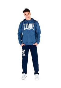 LEONE 1947 APPAREL - Męska zapinana na zamek bluza z kapturem Leone 1947 Apparel. Typ kołnierza: kaptur. Kolor: szary, niebieski, wielokolorowy. Materiał: tkanina. Sport: fitness