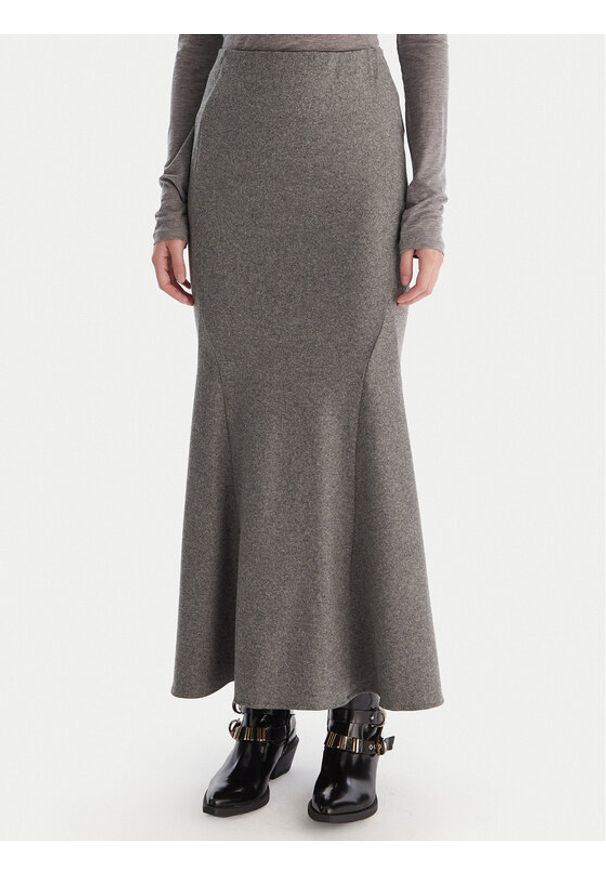 Pinko - PINKO Spódnica maxi Pabla 106095 A2ZU Szary Regular Fit. Kolor: szary. Materiał: syntetyk