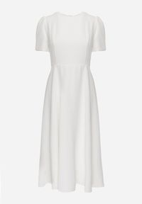 Born2be - Biała Elegancka Sukienka VICES o Rozkloszowanym Kroju z Krótkim Rękawem Aezith. Okazja: na komunię, na wesele, na ślub cywilny. Kolor: biały. Długość rękawa: krótki rękaw. Typ sukienki: proste, rozkloszowane. Styl: elegancki #7