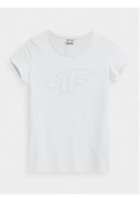 4f - 4F T-Shirt 4FAW23TTSHF0907 Biały Slim Fit. Kolor: biały. Materiał: bawełna #6