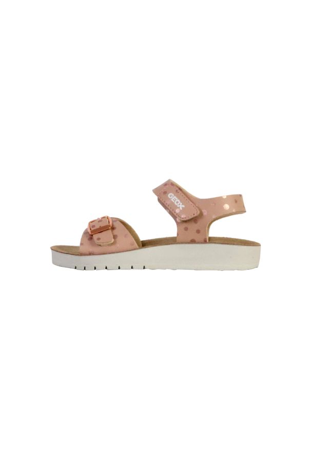 Geox - Sandały GEOX J SANDAL COSTAREI GI Rose. Kolor: różowy. Materiał: skóra, syntetyk. Styl: sportowy