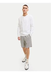 Jack & Jones Szorty materiałowe Ace Mykonos 12269376 Écru Regular Fit. Kolor: kremowy. Materiał: wiskoza #8