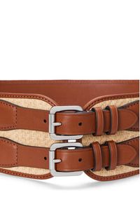Lauren Ralph Lauren - LAUREN RALPH LAUREN Pasek Damski 412961650001 Beżowy. Kolor: beżowy. Materiał: skóra