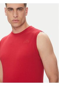 Kappa Tank top Logo Corpo Cadwal 303HZB0 Czerwony Regular Fit. Kolor: czerwony. Materiał: bawełna
