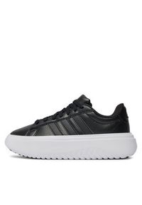 Adidas - adidas Sneakersy Grand Court Platform IE1093 Czarny. Kolor: czarny. Materiał: skóra. Obcas: na platformie #4