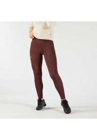 KUIKMA - Legginsy tenisowe damskie Dry Hip Ball. Kolor: brązowy. Materiał: tkanina, elastan, poliester, materiał. Sport: tenis