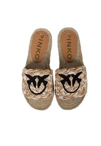 Pinko Espadryle "Greta" | 1H2115 Y866 | Kobieta | Biały, Beżowy. Kolor: biały, beżowy, wielokolorowy. Materiał: skóra, materiał. Sezon: lato. Styl: elegancki #4