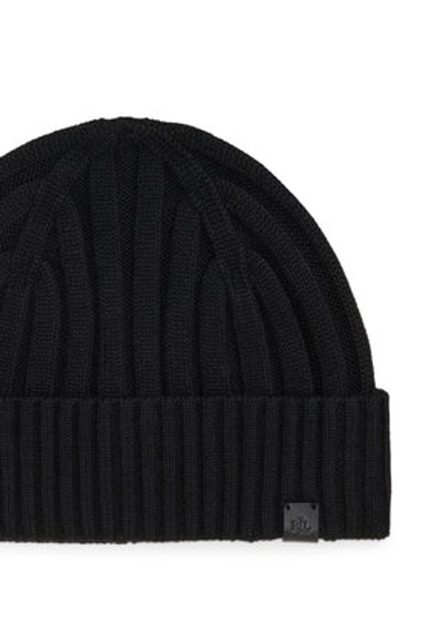 Lauren Ralph Lauren - LAUREN RALPH LAUREN Czapka 454P04462002 Czarny. Kolor: czarny. Materiał: poliester