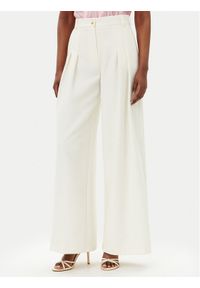 Maryley Spodnie materiałowe 25EB579/43VA Écru Regular Fit. Materiał: syntetyk #1