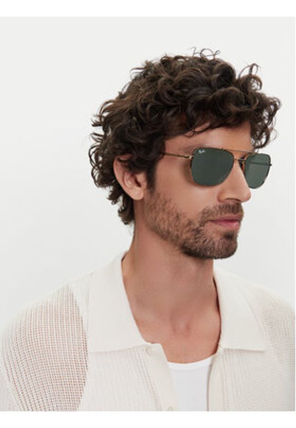 Ray-Ban Okulary przeciwsłoneczne 0RB3755 001/31 Zielony. Kolor: zielony
