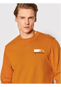 New Balance Bluza Crew MT13906 Pomarańczowy Regular Fit. Kolor: pomarańczowy. Materiał: bawełna #5
