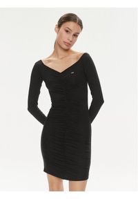 Tommy Jeans Sukienka codzienna DW0DW17939 Czarny Slim Fit. Okazja: na co dzień. Kolor: czarny. Materiał: wiskoza. Typ sukienki: proste. Styl: casual #1