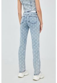 Juicy Couture jeansy damskie high waist. Stan: podwyższony. Kolor: niebieski