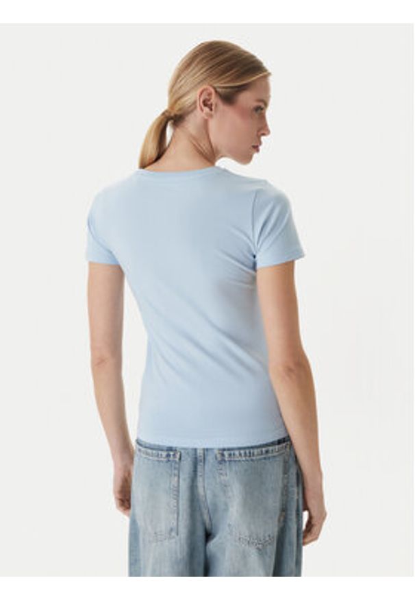Guess T-Shirt W5RI52 J1314 Błękitny Regular Fit. Kolor: niebieski. Materiał: bawełna