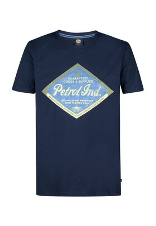 Petrol Industries T-Shirt M-1050-TSR634 Granatowy Regular Fit. Kolor: niebieski. Materiał: bawełna