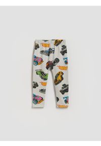 Reserved - Bawełniane legginsy Hot Wheels - jasnoszary. Kolor: szary. Materiał: bawełna #1