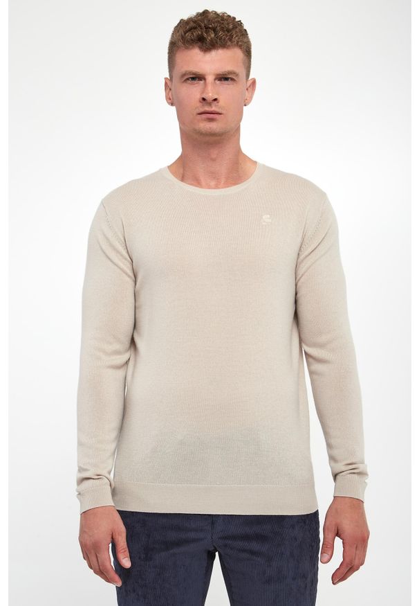 Karl Lagerfeld - Sweter męski wełniany KARL LAGERFELD. Materiał: wełna