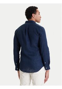Polo Ralph Lauren Koszula 710968915506 Granatowy Slim Fit. Typ kołnierza: polo. Kolor: niebieski. Materiał: len #4
