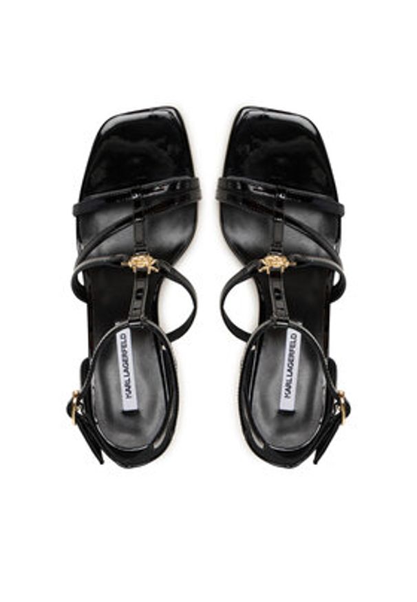 Karl Lagerfeld - KARL LAGERFELD Sandały KL32001 Czarny. Kolor: czarny. Materiał: skóra