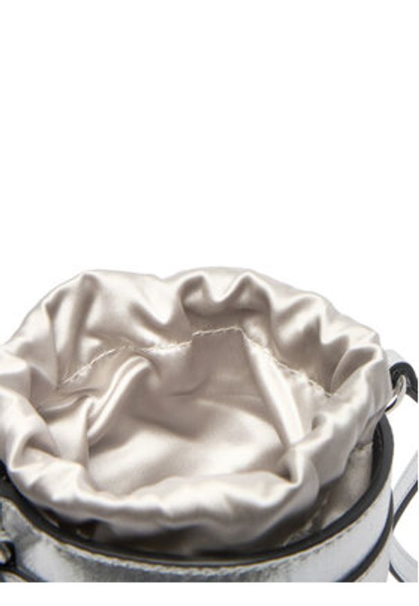 Pinko - PINKO Torebka Mini Bucket Manico 25-26 PLTT 105910 Srebrny. Kolor: srebrny. Materiał: skórzane