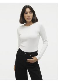 Vero Moda Bluzka Chloe 10306897 Biały Slim Fit. Kolor: biały. Materiał: bawełna #6