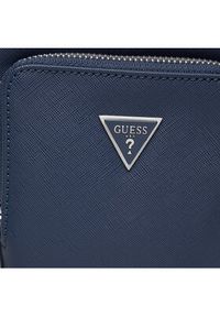 Guess Saszetka Milano HMMISA P4263 Granatowy. Kolor: niebieski. Materiał: skóra