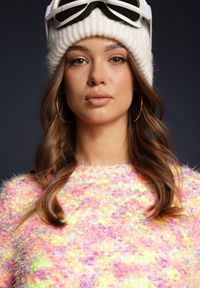 Renee - Żółto-Różowy Sweter Wełniany Sissilla. Kolor: żółty. Materiał: wełna. Długość rękawa: długi rękaw. Długość: długie #3