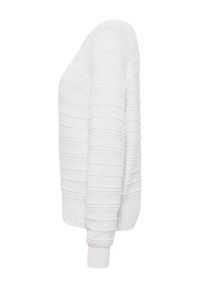 Mustang Sweter Silas 1016782 Écru Regular Fit. Materiał: syntetyk