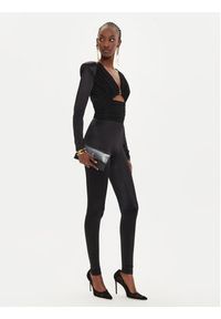 Elisabetta Franchi Kombinezon TU-019-46E2 Czarny Slim Fit. Kolor: czarny. Materiał: syntetyk