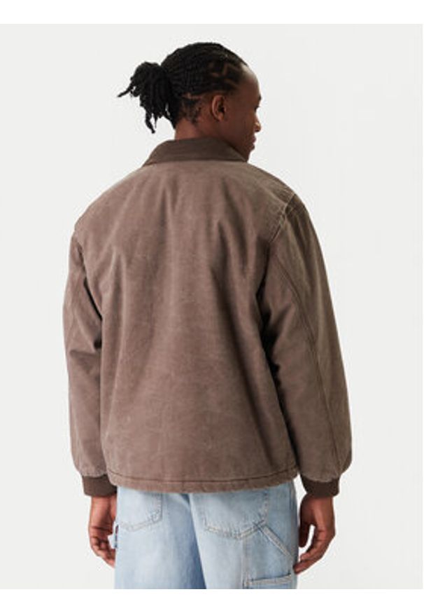 Quiksilver Kurtka jeansowa Shaper Pad EQYJK04174 Brązowy Regular Fit. Kolor: brązowy. Materiał: bawełna, jeans