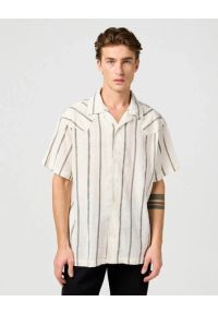 Wrangler - MESKA KOSZULA WRANGLER SS W RESORT SHIRT NATURAL STRIPE 112362750 #4