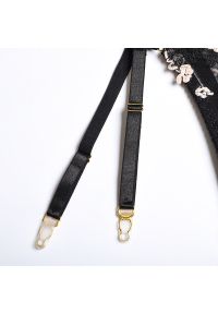 Intica - Komplet bielizny z kwiatowym haftem elegancki i wygodny Changok. Kolor: czarny. Materiał: tkanina. Wzór: kwiaty, haft #11