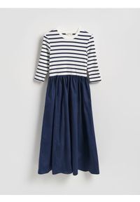 Reserved - Bawełniana sukienka midi - wielobarwny. Materiał: bawełna. Długość: midi #1