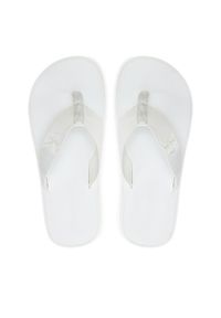 Calvin Klein Jeans Japonki Flatform Flipflop Jelly YW0YW01398 Biały. Kolor: biały. Materiał: materiał