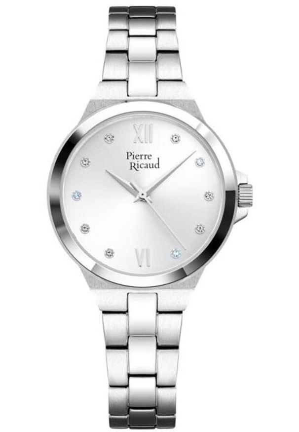 Zegarek damski Pierre Ricaud P22065.5183Q CYRKONIE srebrny. Kolor: srebrny