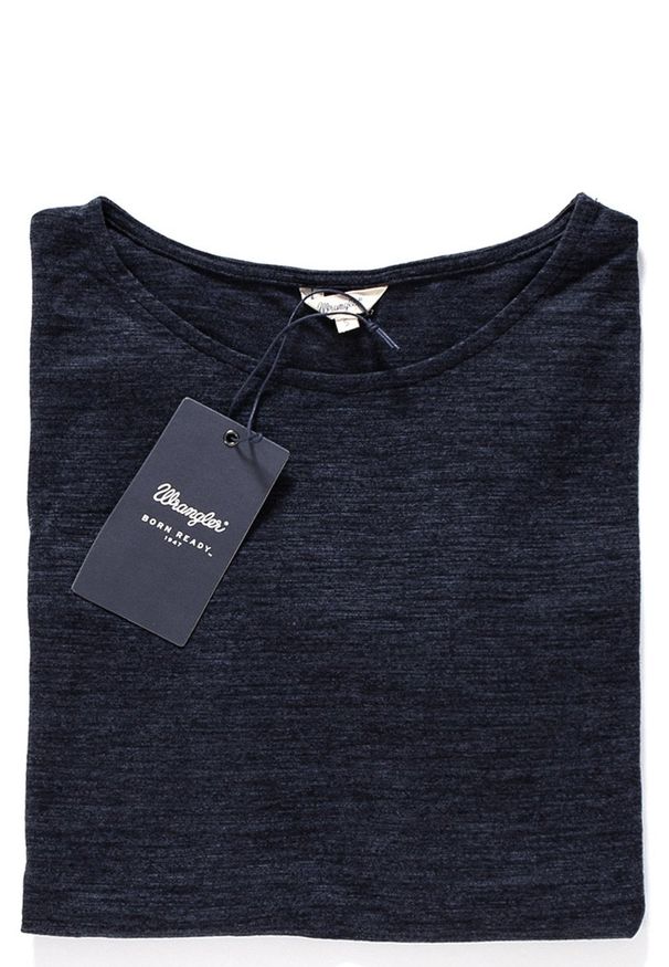 Wrangler - DAMSKI LONGSLEEVE WRANGLER L/S MIX TEE BLUE INDIGO W7329E441. Długość rękawa: długi rękaw