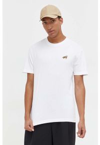 Tommy Jeans t-shirt bawełniany kolor biały z aplikacją. Kolor: biały. Materiał: bawełna. Długość rękawa: krótki rękaw. Długość: krótkie. Wzór: aplikacja. Styl: klasyczny
