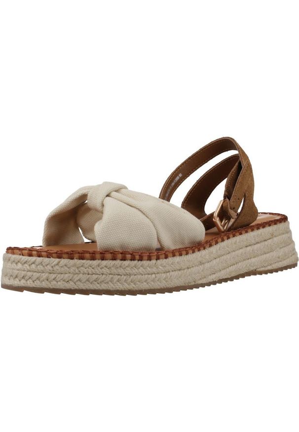 Pepe Jeans - Sandały PEPE JEANS KATE BASS Jasnobrązowy. Kolor: brązowy, wielokolorowy, beżowy. Materiał: tkanina. Sezon: lato