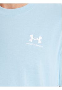 Under Armour T-Shirt Ua M Logo Emb Heavyweight Ss 1373997 Błękitny Loose Fit. Kolor: niebieski. Materiał: bawełna #3