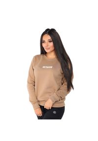 OCTAGON - Bluza dresowa bez kaptura damska Octagon Little. Typ kołnierza: bez kaptura. Kolor: brązowy. Materiał: dresówka #1