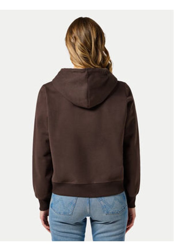 Wrangler Bluza 112356458 Brązowy Regular Fit. Kolor: brązowy. Materiał: bawełna