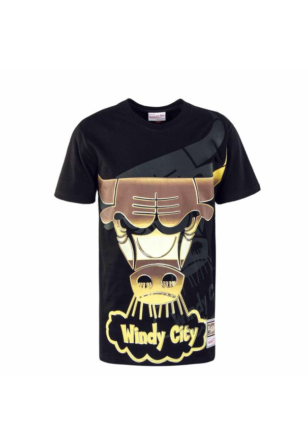 Koszulka Mitchell & Ness NBA Big Face 4.0 NBA Chicago Bulls. Kolor: czarny. Sport: turystyka piesza