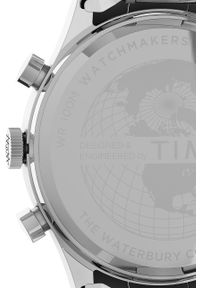 Timex zegarek TW2U90900 Waterbury Traditional Chronograph męski kolor srebrny. Kolor: srebrny. Materiał: materiał #5