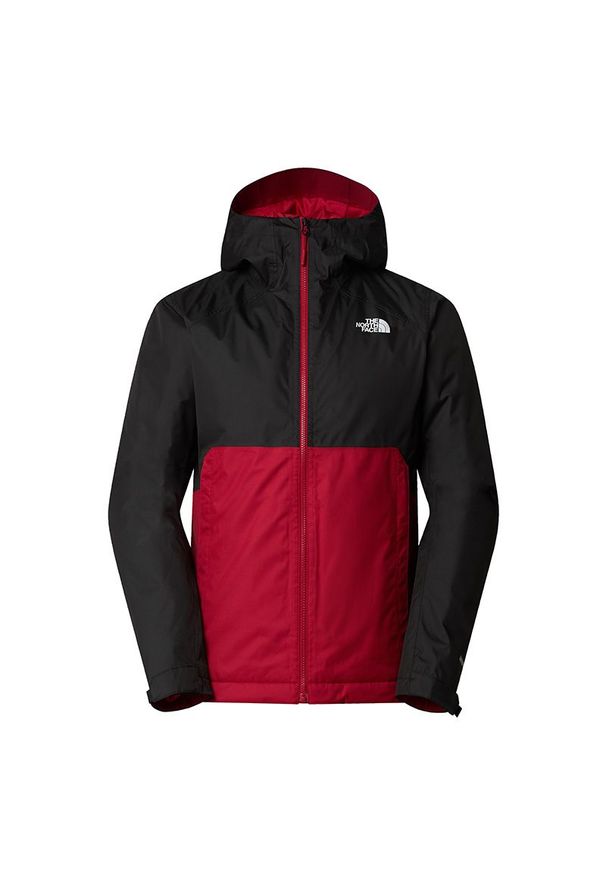 The North Face - Kurtka The Nort Face Millerton Insulated 0A3YFI7I11 - czerwono-czarna. Typ kołnierza: kaptur. Kolor: czerwony, wielokolorowy, czarny. Materiał: poliester, materiał, tkanina, syntetyk. Wzór: paski. Styl: klasyczny. Sport: turystyka piesza